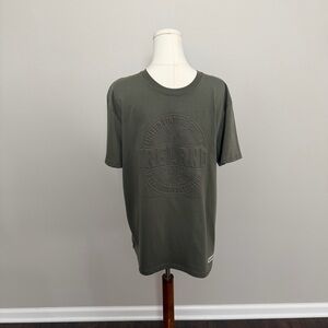 Irish Connexxion T-Shirt Ireland Embossed 3D Graphic Crewneck Olive Green